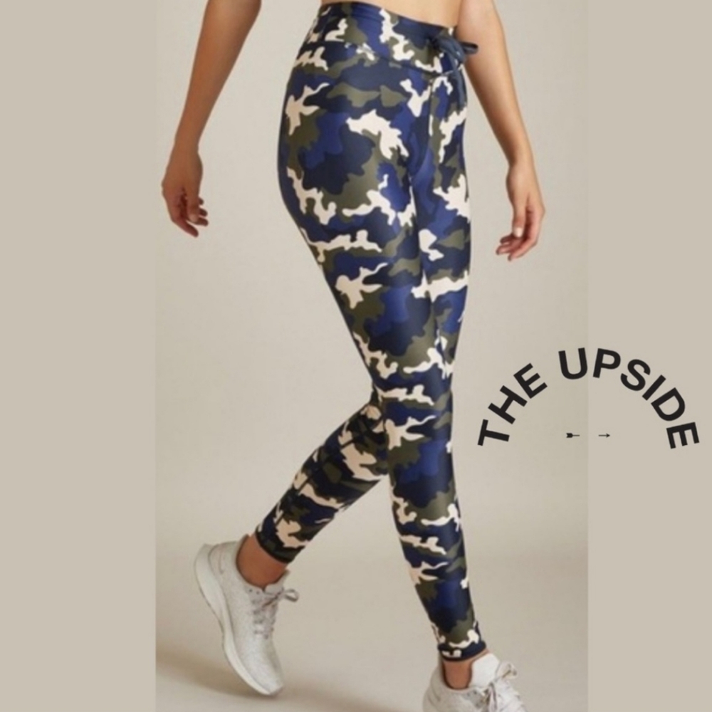 The Upside‎ Heritage Camo Midi Pant Size 6 Athletic Leggings Drawstring Waist